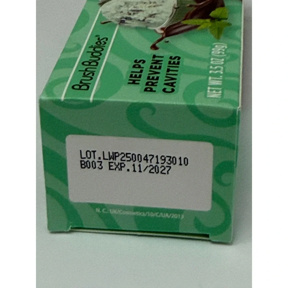 Brush Buddies Mint Chocolate Chip Ice Cream Flavored Toothpaste 3.5 oz 88520